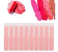 Tubo di Balsamo per Labbra Vuoto 10 Pc Set per la Produzione di Rossetto Fai -te - Easy Dispense PP Contenitori di Lucidalabbra - Bottiglie di Rossetto Rosa Brillante (07# LOVSTIK Tube [Pink])