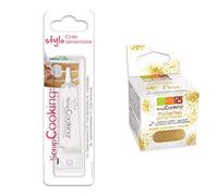 Tubo di colla alimentare + Glitter alimentare oro