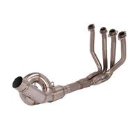 Tubo di Collegamento dello Scarico Sistemi di Scarico per Motociclette Tubo di Collegamento Centrale Anteriore Senza Db Killer Silenziatore Slip On Parti per Z800(Type B)