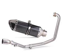 Tubo di Collegamento dello Scarico Slip On Parts Marmitta di Scarico per Motocicletta Tubo di Collegamento Centrale Anteriore Modificato per Y&amaha FZS150 FZ-S150(Type A)