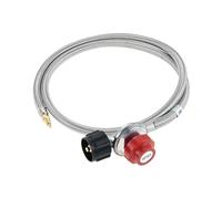Tubo di collegamento gas Pacchetto tubi flessibil Regolatore di propano ad alta pressione da 5 piedi 0-10 PSI con tubo flessibile, connettore maschio da 1/8"