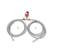 Tubo di collegamento gas Pacchetto tubi flessibil Regolatore di propano ad alta pressione regolabile da 0 a 20 PSI, con divisore a Y da 8 piedi, raccordi MNPT da 3/8" e 1/8"