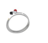 Tubo di collegamento gas Pacchetto tubi flessibil Regolatore di propano ad alta pressione regolabile da 0 a 10 PSI con connettore maschio da 1/8" con tubo da 5 piedi