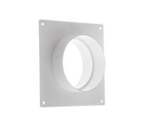 Ø 100mm Raccordo per Tubi di Ventilazione - Flangia da Parete - Plastica PVC
