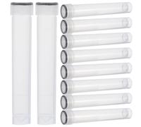 Tubo di Congelamento Bianco 10 Pezzi da 10ml in Plastica | Trasparente, Chiusura a Vite con Buona Tenuta, per Liquidi e Polveri, Adatto a Laboratorio e Studio Colore Casuale