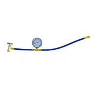 Tubo di Controllo e Ricarica R600a, Manometro Professionale con Scala Bar/PSI, Raccordo 7/16" NPT e Uscita 1/4" SAE, 45 cm