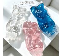 Tubo di dentifricio trasparente con glitter a forma di stella, giocattolo sensoriale da spremere con musica, riempito di colla morbida, antistress per le dita, giocattolo elastico per le mani, adatto 