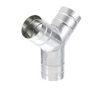 Tubo di derivazione a Y robusto e protetto in acciaio per prese d'aria e unità centrali di controllo del clima, cucine e tubo di sfiato del bagno