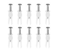 Tubo di espansione in plastica, 75 pezzi 6 x 30 mm Tubo di espansione in plastica Tassello for cartongesso con viti Bianco