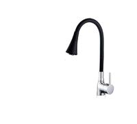 Tubo di gomma siliconica prolunga universale a due velocità, acqua calda e fredda, cucina,Aggiornamento della casa(Noir)