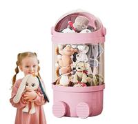 Tubo di immagazzinaggio giocattolo, tubo di peluche - Organizer per animali | Torre di peluche trasparente, grande organizer per animali di peluche con luci a LED