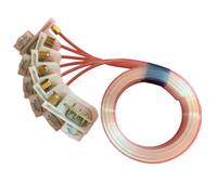 Tubo di inchiostro Ciss 6 colori 1.5M 3x2mm con serranda compatibile con stampante R330 R320 L800 L805 L1800 R1390 R1800 R1900 R2000 A3 A4(White type)