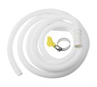 Tubo di ingresso dell'acqua della lavatrice Tubo di scarico del condizionatore d'aria Tubo di prolunga da 3 metri con morsetto in acciaio inossidabile per lavatrice, mocio, piscina, bianco