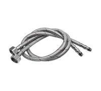 Tubo di ingresso dell'acqua for rubinetto miscelatore caldo/freddo, tubi flessibili in acciaio inossidabile, calibro G1/2, lunghezza tubi 60 cm/100 cm(100cm)