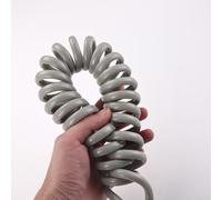 Tubo di ingresso telescopico elastico, colore grigio, 1 5 m/2 m di lunghezza, impedisce il trascinamento, salvaspazio (1,5 m)