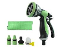 Tubo di irrigazione telescopico - Tubo di irrigazione in tubo flessibile per irrigazione | Tubo dell'acqua riccio retrattile con ugello spray ad alta pressione, tubo da giardino durevole S