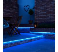 Tubo di Luci Catena con Lampadine Striscia Luminosa Esterno/Interno 6m LED Blu [EEK: Inaditato]