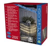 Tubo di luci LED multicolore e colore bianco caldo, batterie e timer, bianco, 9 m