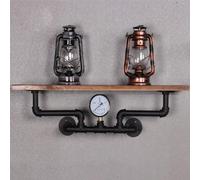 Tubo di Metallo Mensola in Legno A Parete, Mensole per Tubi Industriali, Mensole per Tubi, Portasciugamani, Scaffalature, Casa Colonica, Bagno, Bagno, Shelf-Style-3