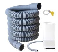 Tubo di miglioramento dello scarico del riscaldatore umano, tubo deumidificatore: tubo di scarico spesso con adattatore in gomma e morsetto di collegamento | Tubo di ricambio per la maggior parte
