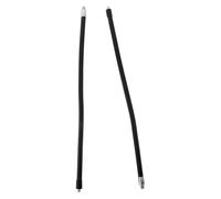 Tubo di Prolunga Collo D'oca per Microfono, Filettato 1/4 M8 | Metallo Nero, 2 Pezzi, Braccio Flessibile per Supporti, Studio, Voce fuori Campo
