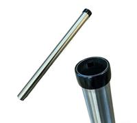 Tubo di prolunga in acciaio inox da 32 mm per aspirapolvere Nilfisk serie VP100 e VP200, progettato per adattarsi a interfacce con porta di aspirazione da 32 mm