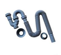Tubo di prolunga in plastica per lavello da cucina, tubo telescopico compatibile con tubi da 1 1/2 e 1 1/4 per impianti idraulici di bagno e cucina (1,1 m)