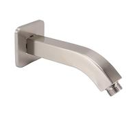Tubo di prolunga per braccio doccia, prolunga per soffione doccia in ottone, per montaggio a parete, soffione doccia fisso e portatile. (Spazzolato)