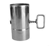 Tubo di prolunga per camino, per stufe da tenda, struttura in acciaio inox, con ammortizzatore, per controllo del fumo nelle stufe a legna e caminetti (60 x 110 mm)