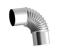 Tubo di prolunga per canna fumaria a gomito per stufa a legna da campeggio, 50 mm