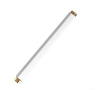 Tubo di prolunga per doccia con geometria quadrata, struttura in acciaio inossidabile da 30 cm con interfaccia da 25 mm per la regolazione del percorso dell'acqua (oro bianco)