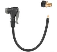 Tubo di prolunga per pneumatici per valvola Presta, pompa ad aria, tre strati, gomma EPDM, raccordi in ottone, stabile a tutte le temperature, chiusura rapida, nero, per bici da corsa e