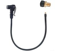 Tubo di prolunga per pompa d'aria per bicicletta, compatibile con valvole Presta, con materiale Epdm e blocco di sicurezza, nero, 30 cm (50 cm)