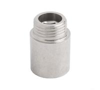 Tubo di prolunga per soffione doccia in acciaio inox, 10-60 mm, per braccio doccia con placcatura cromata e design a filettatura profonda, adatto per applicazioni domestiche e idrauliche (25 mm)