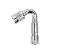 Tubo di prolunga per valvola dell'aria, 45°, 135°, in ottone, per scooter, bici, monociclo, pneumatici con adattatore per gonfiaggio in lega di alluminio, resistente alla ruggine, 4,3 x 2,5 cm/5,6 x 4