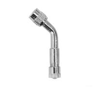 Tubo di prolunga per valvola dell'aria, 45°, 135°, in ottone, per scooter, bici, monociclo, pneumatici con adattatore per gonfiaggio in lega di alluminio, resistente alla ruggine, 4,3 x 2,5 cm/5,6 x 4