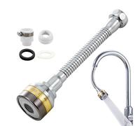 Tubo di prolunga universale per rubinetto con 3 modalità di spruzzo, aeratore girevole a 360° per risparmio idrico, regolazione della direzione di 110° per lavello della cucina e soffione doccia