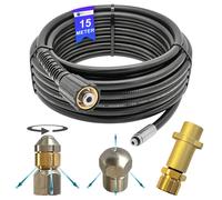 Tubo Di Pulizia Per Tubi 15 Metri Nero Per Kärcher K2-K7 4 Pezzi 2.637-767.0