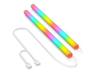 Tubo di Raffreddamento Ad Acqua ARGB da 2 Pezzi per Case di Computer Desktop, Sincronizzazione della Luce ARGB da 5 V, 16,8 Milioni di Colori Programmabili, 345 X 19 Mm