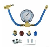 Tubo di ricarica per frigorifero con manometro per R134a, include valvola di foratura, chiave esagonale e kit adattatore per porte di servizio CA R12 R22