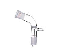 Tubo di ricezione del vuoto 105 gradi tubo di ricezione in vetro curvo for distillazione da laboratorio for deviazione del liquido calibro 14 19 24 mm(24-40-24-40)