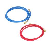 Tubo di riempimento del refrigerante, tubo di aggiunta di fluoro, strumento di riparazione del condizionatore d'aria, accessori for R410, 2 pezzi, 1,5 m