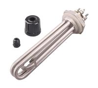 Tubo Di Riscaldamento, For Scaldabagno A Immersione For Caldaia SUS304, Elemento Riscaldante Elettrico DN32 Con Tubo Sonda, Tappo A Vite(Only heater)