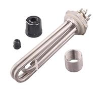 Tubo Di Riscaldamento, For Scaldabagno A Immersione For Caldaia SUS304, Elemento Riscaldante Elettrico DN32 Con Tubo Sonda, Tappo A Vite(Bandwidth iron ring)