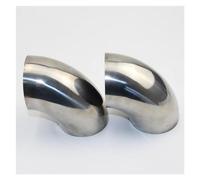 Tubo di Scappamento 1 Pz304 Gomito In Acciaio Inox Angolo Di 90 Gradi Gomito 1.5mm Di Spessore 51mm 54mm 57mm 63mm 76mm Tubo Scarico Saldato Tubo Collegamento Tubo Punta Di Scarico Coda per Auto(63mm