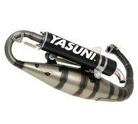 Tubo di scappamento silenziatore YASUNI Carrera 16 nero editio per Minarelli in piedi, Carbon (Nero)