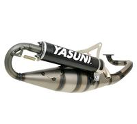 Tubo di scappamento YASUNI SCOOTER R nero Edition per Minarelli orizzontale, Silenziatore in Carbonio (Nero), con ABE/E di gutacht