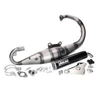 Tubo di scappamento YASUNI SCOOTER R per, Silenziatore in Alluminio (Nero), con ABE/Perizia e PEUGEOT, Buxy, Elyseo, Elystar, Looxor, Speedake, New Viva Vity, Vivacity, Speedfight 1, 2, SQUAB, Splinter, TKR, Trekker Zenith 50