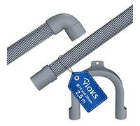 Tubo di scarico 2,5 metri per lavatrice e lavastoviglie con attacco 19/22 mm con gancio per tubo flessibile