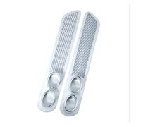 Tubo di scarico 2 pezzi/set punta del silenziatore di scarico per accessori per tubi per auto Manichino in gomma ABS doppio per adesivi per Car Styling(2)